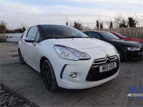 2011 CITROEN/DS DS3 BLACK & WHITE HDI 90 for breaking